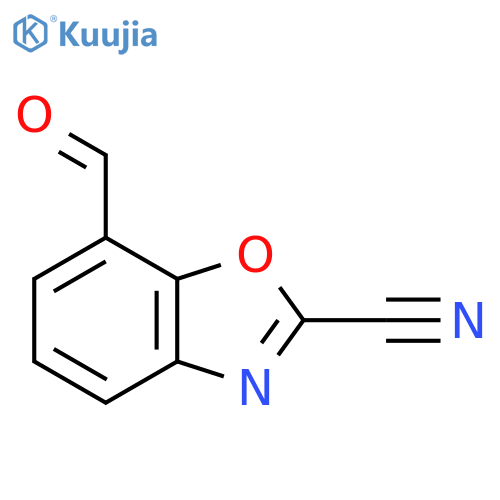 2-Cyanobenzo[d]oxazole-7-carboxaldehyde structure