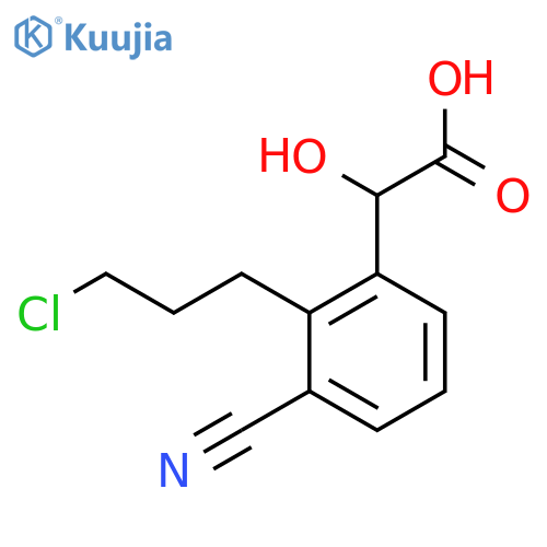 2-(3-Chloropropyl)-3-cyanomandelic acid structure