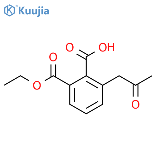 Ethyl 2-carboxy-3-(2-oxopropyl)benzoate structure