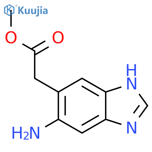 Methyl 6-amino-1H-benzimidazole-5-acetate structure