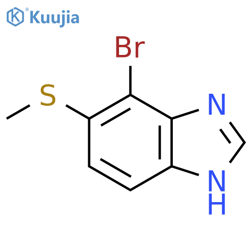 7-Bromo-6-methylthio-1H-benzimidazole structure