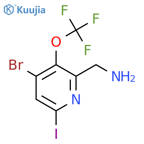 2-(Aminomethyl)-4-bromo-6-iodo-3-(trifluoromethoxy)pyridine structure