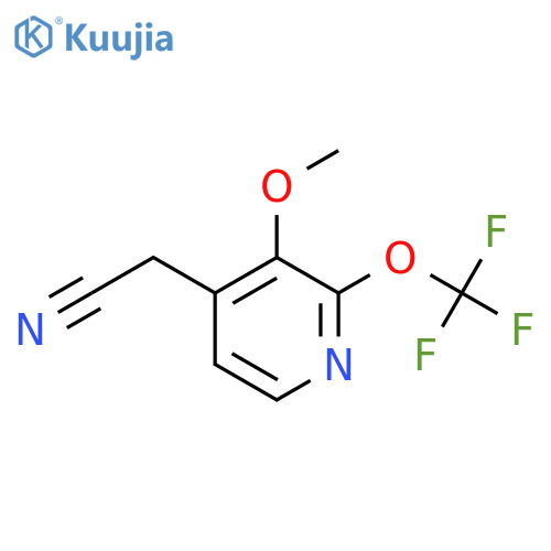 3-Methoxy-2-(trifluoromethoxy)pyridine-4-acetonitrile structure