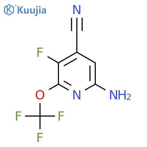 6-Amino-4-cyano-3-fluoro-2-(trifluoromethoxy)pyridine structure