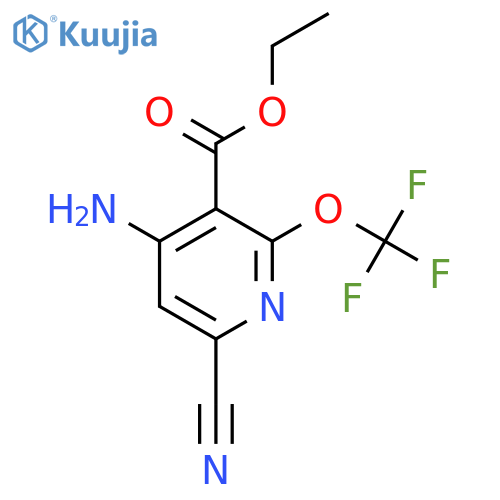 Ethyl 4-amino-6-cyano-2-(trifluoromethoxy)pyridine-3-carboxylate structure