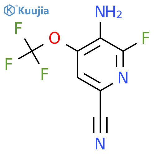 3-Amino-6-cyano-2-fluoro-4-(trifluoromethoxy)pyridine structure