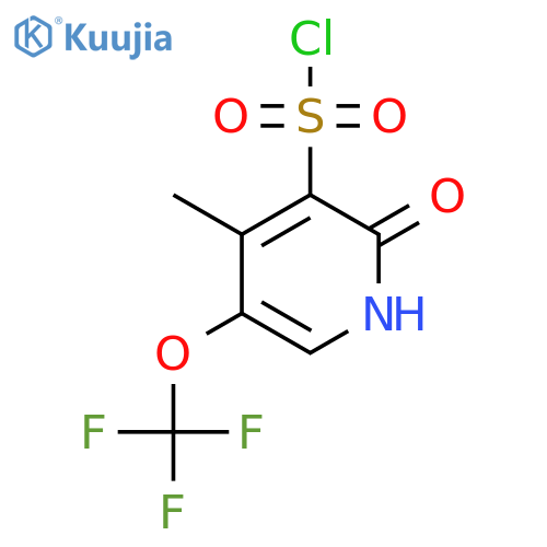 2-Hydroxy-4-methyl-5-(trifluoromethoxy)pyridine-3-sulfonyl chloride structure