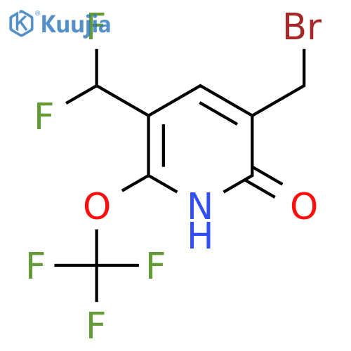 3-(Bromomethyl)-5-(difluoromethyl)-2-hydroxy-6-(trifluoromethoxy)pyridine structure
