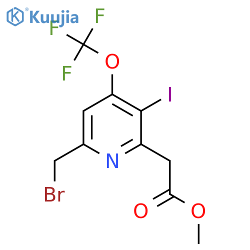 Methyl 6-(bromomethyl)-3-iodo-4-(trifluoromethoxy)pyridine-2-acetate structure
