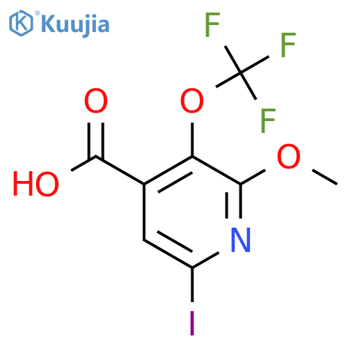 6-Iodo-2-methoxy-3-(trifluoromethoxy)pyridine-4-carboxylic acid structure
