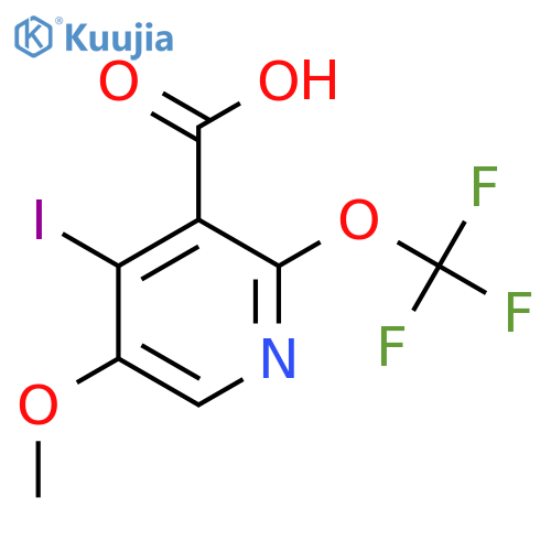 4-Iodo-5-methoxy-2-(trifluoromethoxy)pyridine-3-carboxylic acid structure