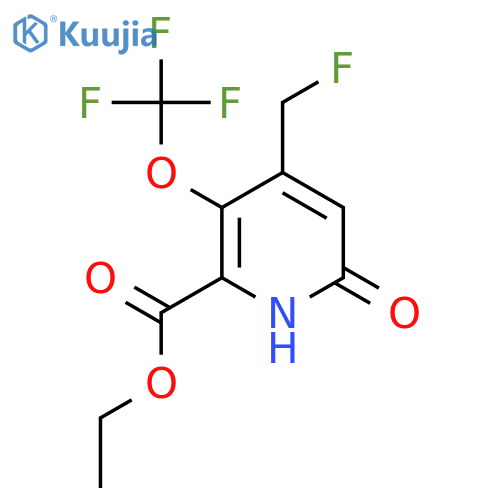 Ethyl 4-(fluoromethyl)-6-hydroxy-3-(trifluoromethoxy)pyridine-2-carboxylate structure