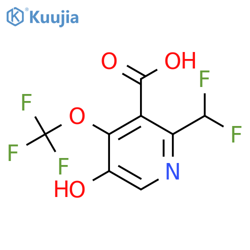 2-(Difluoromethyl)-5-hydroxy-4-(trifluoromethoxy)pyridine-3-carboxylic acid structure