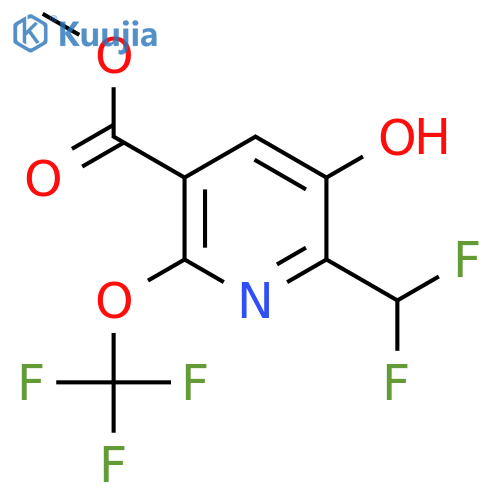 Methyl 2-(difluoromethyl)-3-hydroxy-6-(trifluoromethoxy)pyridine-5-carboxylate structure