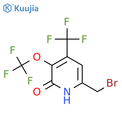 6-(Bromomethyl)-2-hydroxy-3-(trifluoromethoxy)-4-(trifluoromethyl)pyridine structure