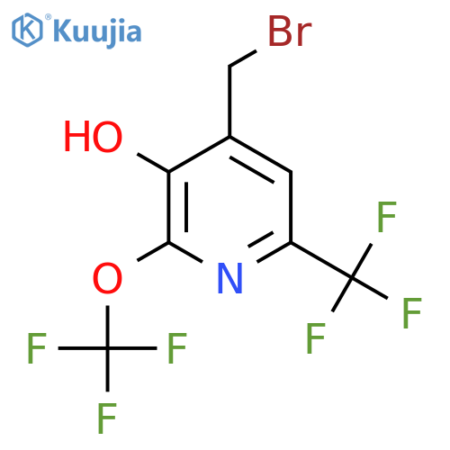 4-(Bromomethyl)-3-hydroxy-2-(trifluoromethoxy)-6-(trifluoromethyl)pyridine structure