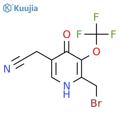 2-(Bromomethyl)-4-hydroxy-3-(trifluoromethoxy)pyridine-5-acetonitrile structure