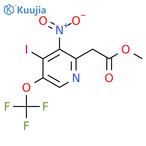 Methyl 4-iodo-3-nitro-5-(trifluoromethoxy)pyridine-2-acetate structure