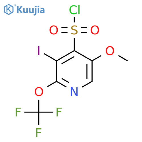 3-Iodo-5-methoxy-2-(trifluoromethoxy)pyridine-4-sulfonyl chloride structure