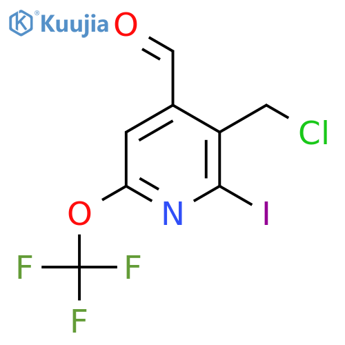 3-(Chloromethyl)-2-iodo-6-(trifluoromethoxy)pyridine-4-carboxaldehyde structure