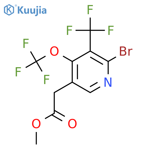 Methyl 2-bromo-4-(trifluoromethoxy)-3-(trifluoromethyl)pyridine-5-acetate structure