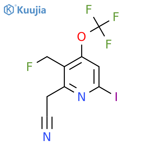 3-(Fluoromethyl)-6-iodo-4-(trifluoromethoxy)pyridine-2-acetonitrile structure