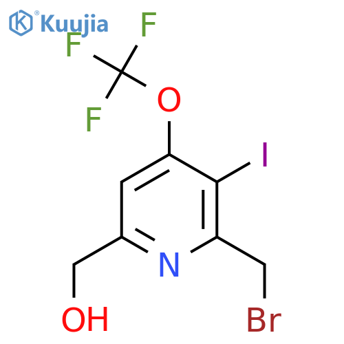 2-(Bromomethyl)-3-iodo-4-(trifluoromethoxy)pyridine-6-methanol structure
