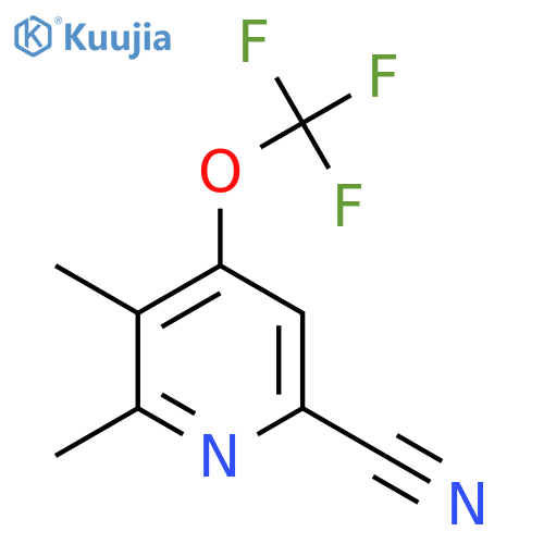 6-Cyano-2,3-dimethyl-4-(trifluoromethoxy)pyridine structure