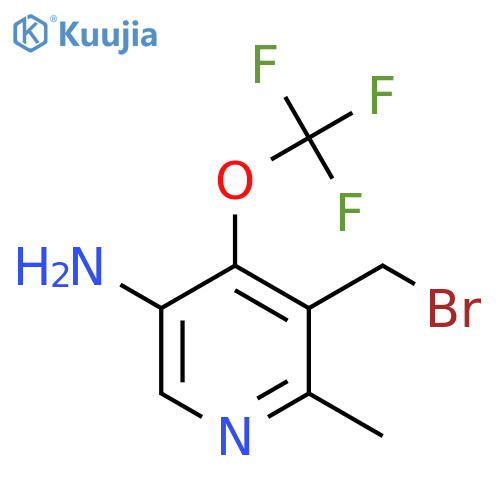 5-Amino-3-(bromomethyl)-2-methyl-4-(trifluoromethoxy)pyridine structure