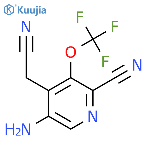 5-Amino-2-cyano-3-(trifluoromethoxy)pyridine-4-acetonitrile structure