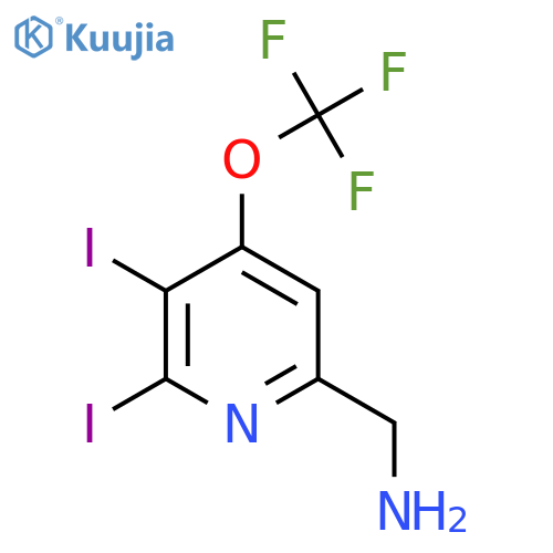 6-(Aminomethyl)-2,3-diiodo-4-(trifluoromethoxy)pyridine structure