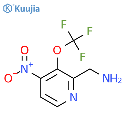 2-(Aminomethyl)-4-nitro-3-(trifluoromethoxy)pyridine structure