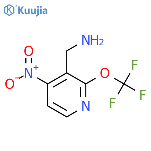 3-(Aminomethyl)-4-nitro-2-(trifluoromethoxy)pyridine structure