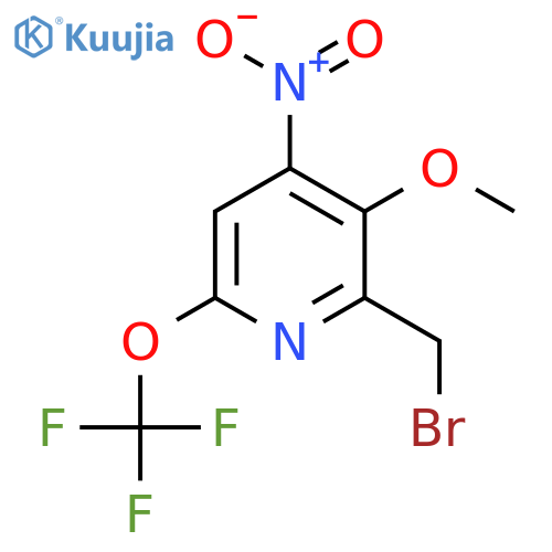2-(Bromomethyl)-3-methoxy-4-nitro-6-(trifluoromethoxy)pyridine structure