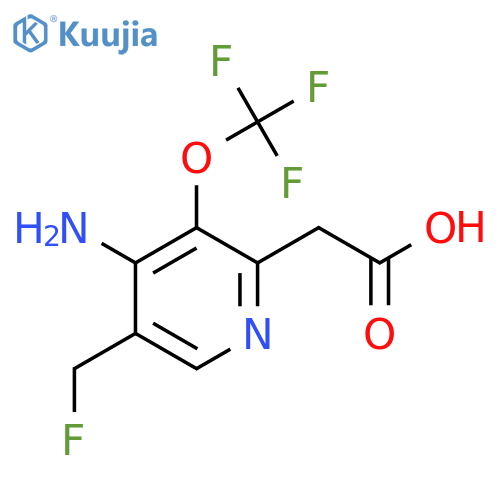 4-Amino-5-(fluoromethyl)-3-(trifluoromethoxy)pyridine-2-acetic acid structure