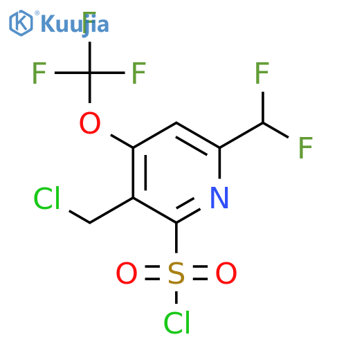 3-(Chloromethyl)-6-(difluoromethyl)-4-(trifluoromethoxy)pyridine-2-sulfonyl chloride structure
