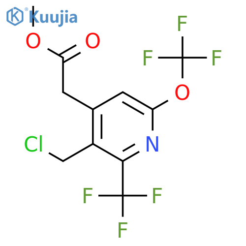 Methyl 3-(chloromethyl)-6-(trifluoromethoxy)-2-(trifluoromethyl)pyridine-4-acetate structure