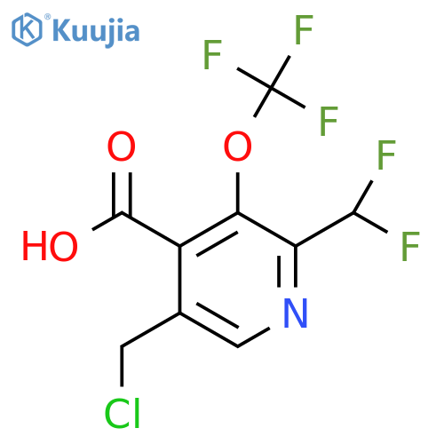 5-(Chloromethyl)-2-(difluoromethyl)-3-(trifluoromethoxy)pyridine-4-carboxylic acid structure