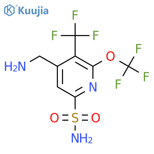 4-(Aminomethyl)-2-(trifluoromethoxy)-3-(trifluoromethyl)pyridine-6-sulfonamide structure