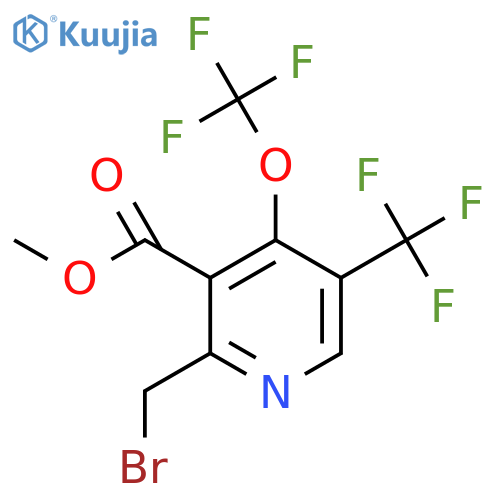 Methyl 2-(bromomethyl)-4-(trifluoromethoxy)-5-(trifluoromethyl)pyridine-3-carboxylate structure