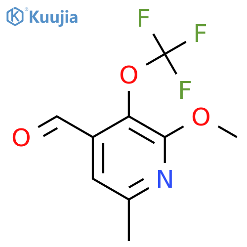 2-Methoxy-6-methyl-3-(trifluoromethoxy)pyridine-4-carboxaldehyde structure