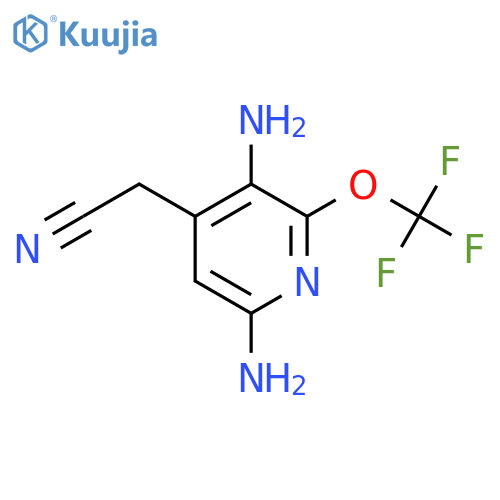 3,6-Diamino-2-(trifluoromethoxy)pyridine-4-acetonitrile structure