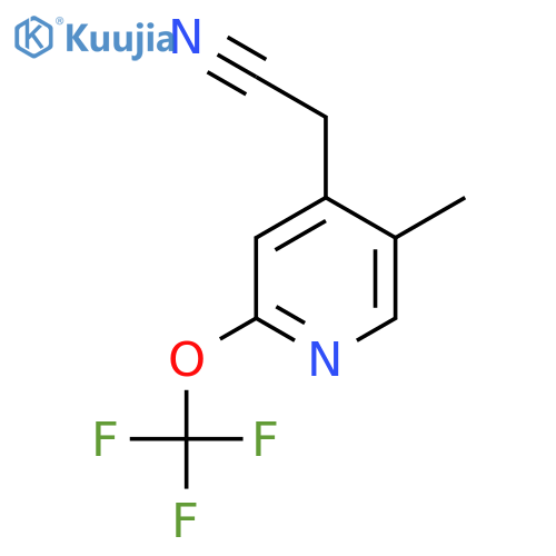 5-Methyl-2-(trifluoromethoxy)pyridine-4-acetonitrile structure