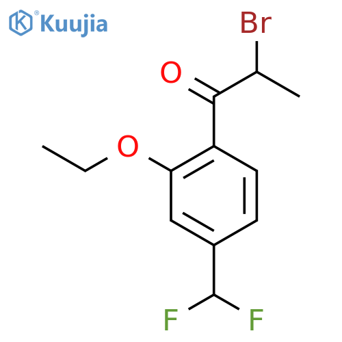 2-Bromo-1-(4-(difluoromethyl)-2-ethoxyphenyl)propan-1-one structure