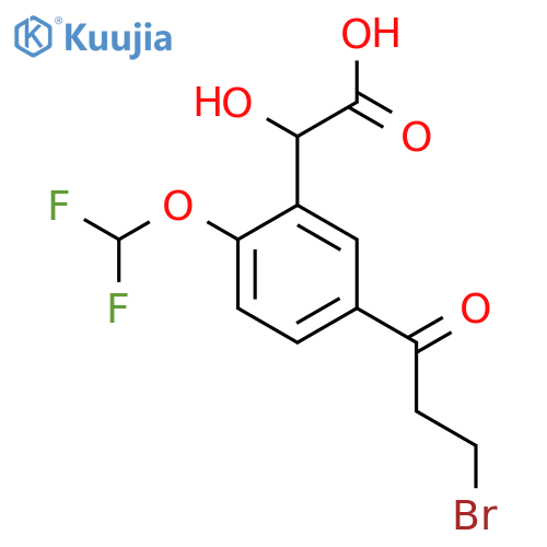 5-(3-Bromopropanoyl)-2-(difluoromethoxy)mandelic acid structure