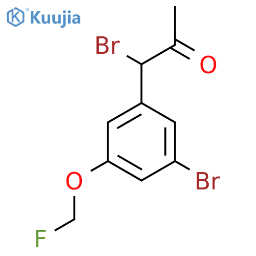 1-Bromo-1-(3-bromo-5-(fluoromethoxy)phenyl)propan-2-one structure
