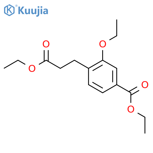 Ethyl 3-ethoxy-4-(3-ethoxy-3-oxopropyl)benzoate structure