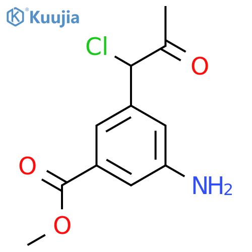 Methyl 3-amino-5-(1-chloro-2-oxopropyl)benzoate structure