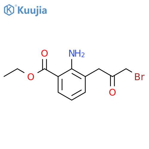 Ethyl 2-amino-3-(3-bromo-2-oxopropyl)benzoate structure