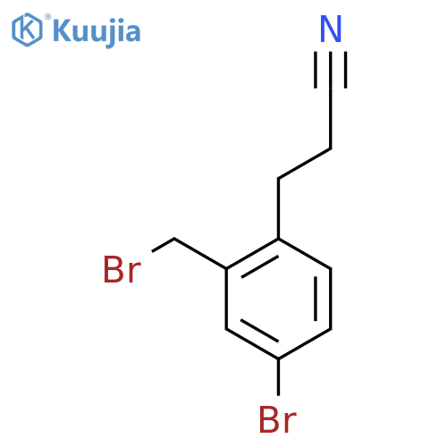3-(4-Bromo-2-(bromomethyl)phenyl)propanenitrile structure